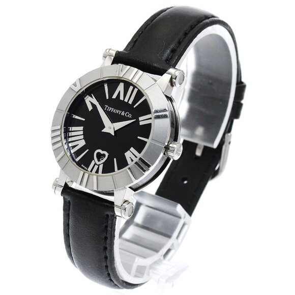 TIFFANY&Co. Atlas Dome Z1300.11.11A10A71A black Dial Quartz Ladies Watch - Picture 2 of 11